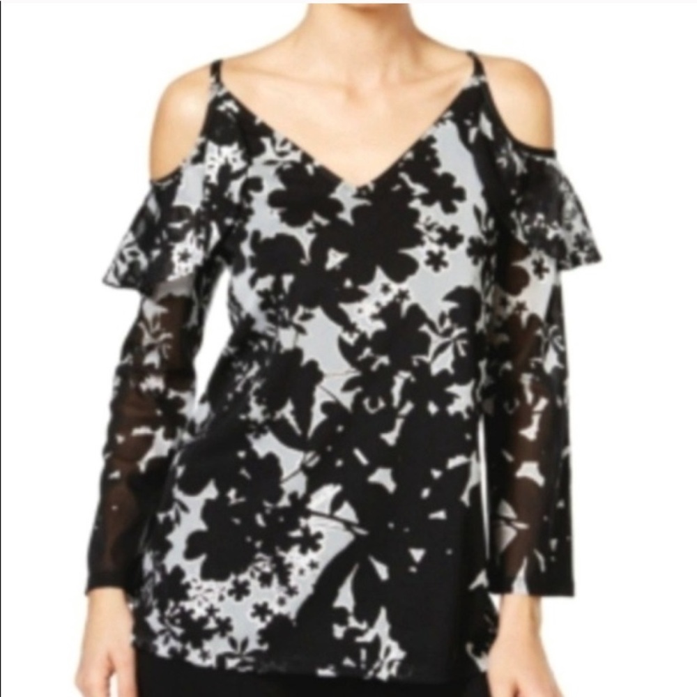 INC International Concepts Cold Shoulder Top M/P